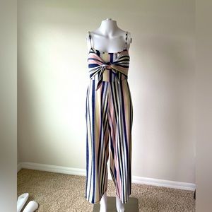 Derek Heart colorful striped jumpsuit